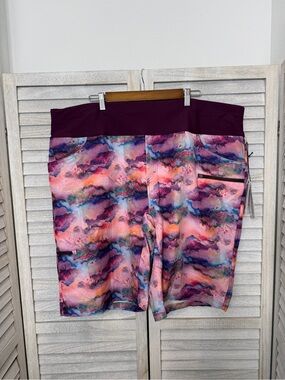 NWT SHREDLY Limitless 11” MTB Shorts Watercolor Size 24